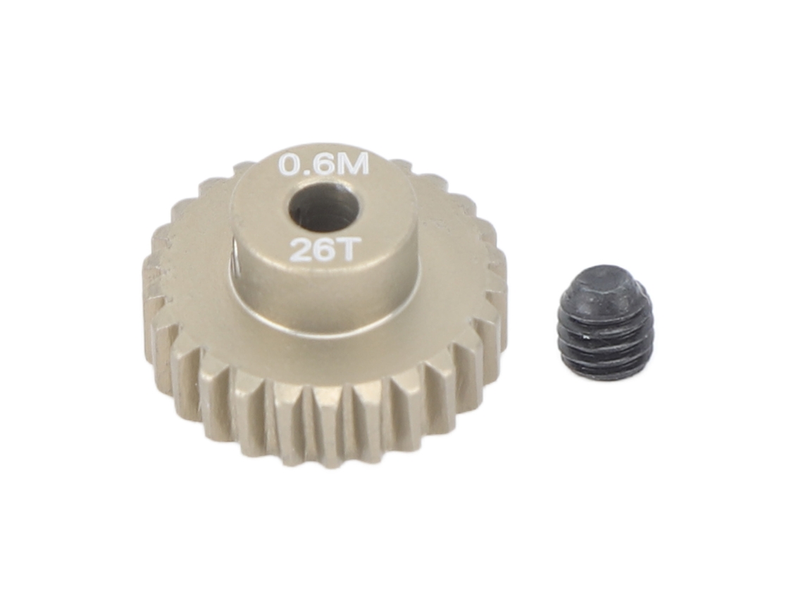 Mali engrenagem Pinion de Liga de Alumínio 3.175mm 0.6m Alta Resistência para Carro Rc Crawler 1/8 1/10 26d