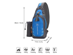 Mochila Transversal Unissex Viagem Esportes Ginasio