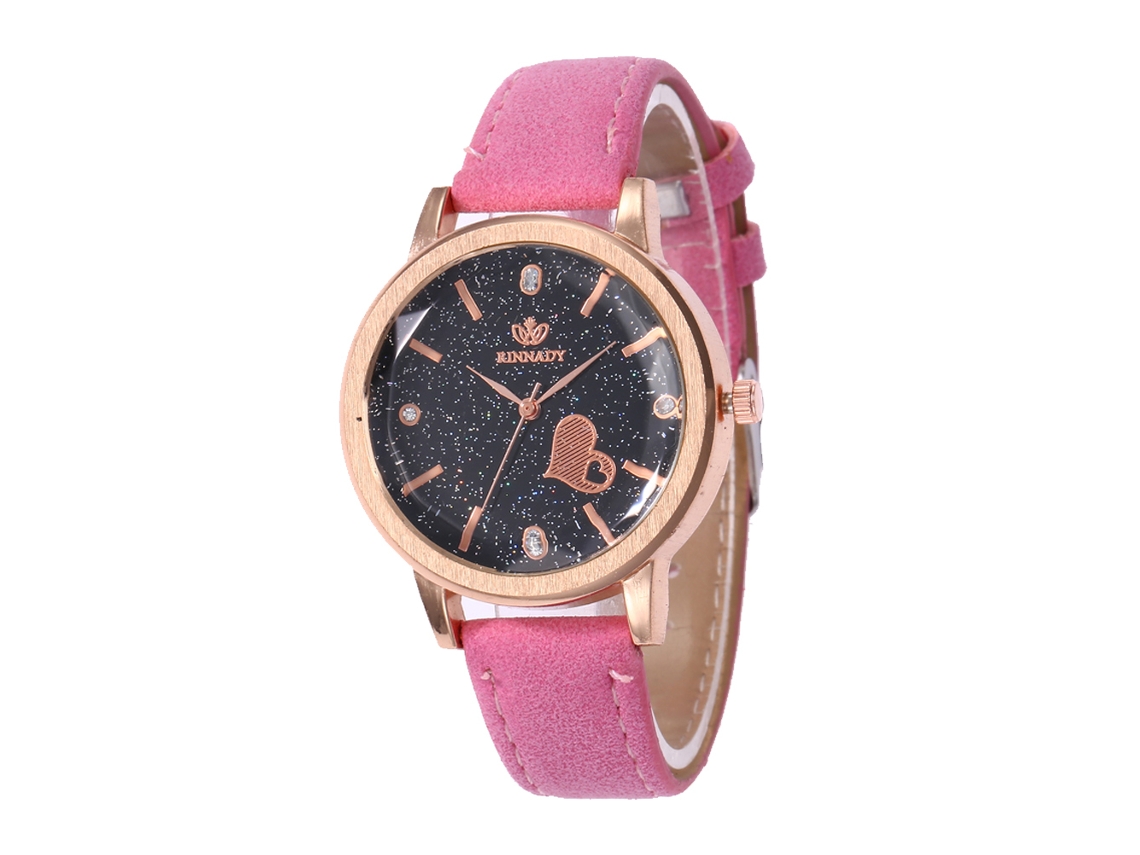 Relógio de Pulso Feminino Casual Elegante de Quartzo Rosa Moda Presente