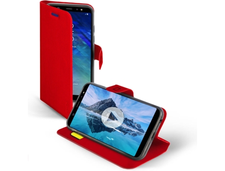 Capa Samsung Galaxy A6 2018  Book Vermelho