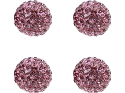 Tampas Universais De Cobre Para Válvulas De Pneus, Adornadas Com Strass Roxos.