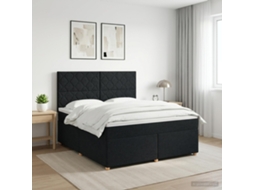 Vidaxl Cama Box Spring Com Colchão Preto 180 X 200 Cm Tecido