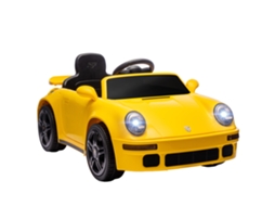 Carro Elétrico 12v, Controle, Partida Suave, Mp3, Led, Buzina, Amarelo