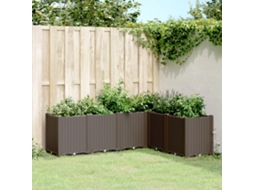 Vidaxl Vaso/floreira 160x120x53 Cm Pp Castanho