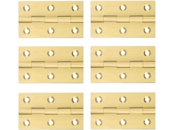 Dobradiça Oculta Para Porta De Armário, 6 Peças, Latão Dourado, Rolamentos Silenciosos, Para Portas De Armários Cozinha