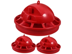Bebedouro Automático Para Pintinhos E Codornas Em Plástico Vermelho, Fácil De Usar.