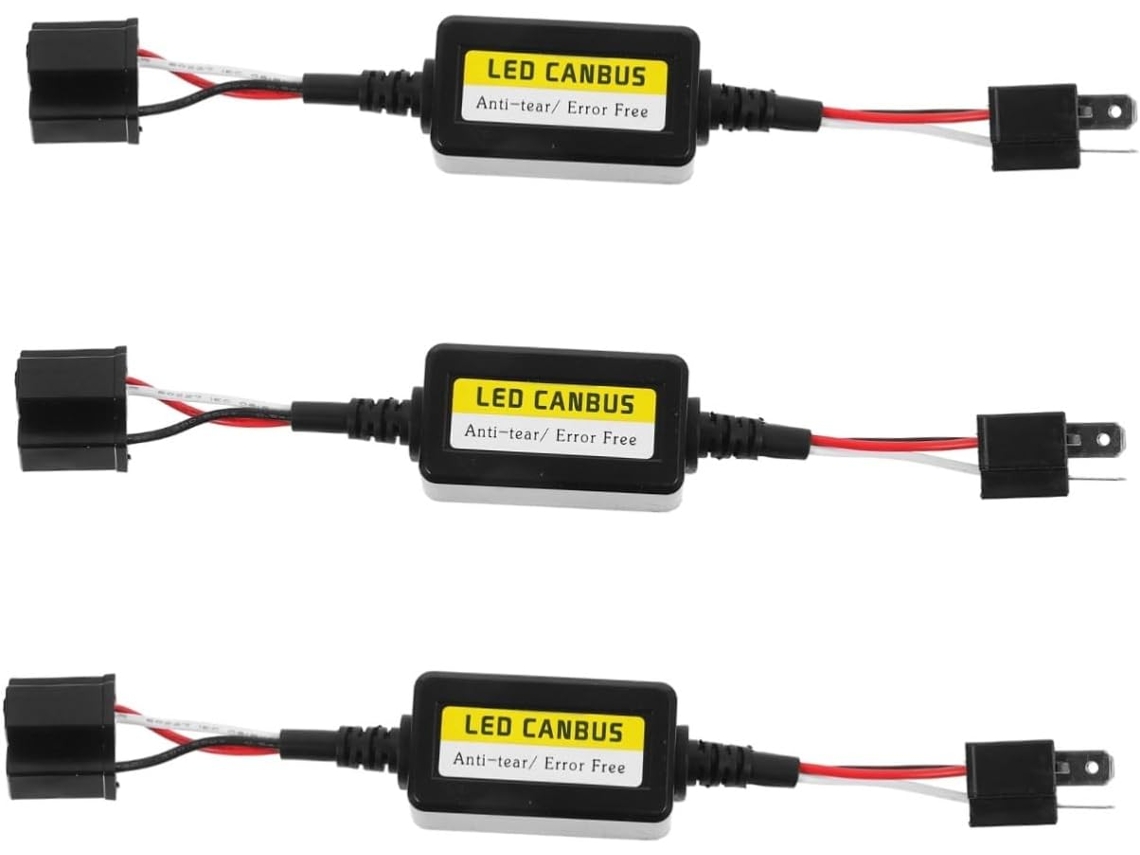 Kit De Faróis De Carro De 3 Peças Com Acessórios Para Lâmpadas Led, Lâmpadas Compatíveis.