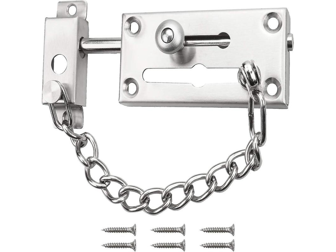 Corrente de Segurança para Porta, Trava Antifurto, Aço Inoxidável, Interna SX AQUAFORGE