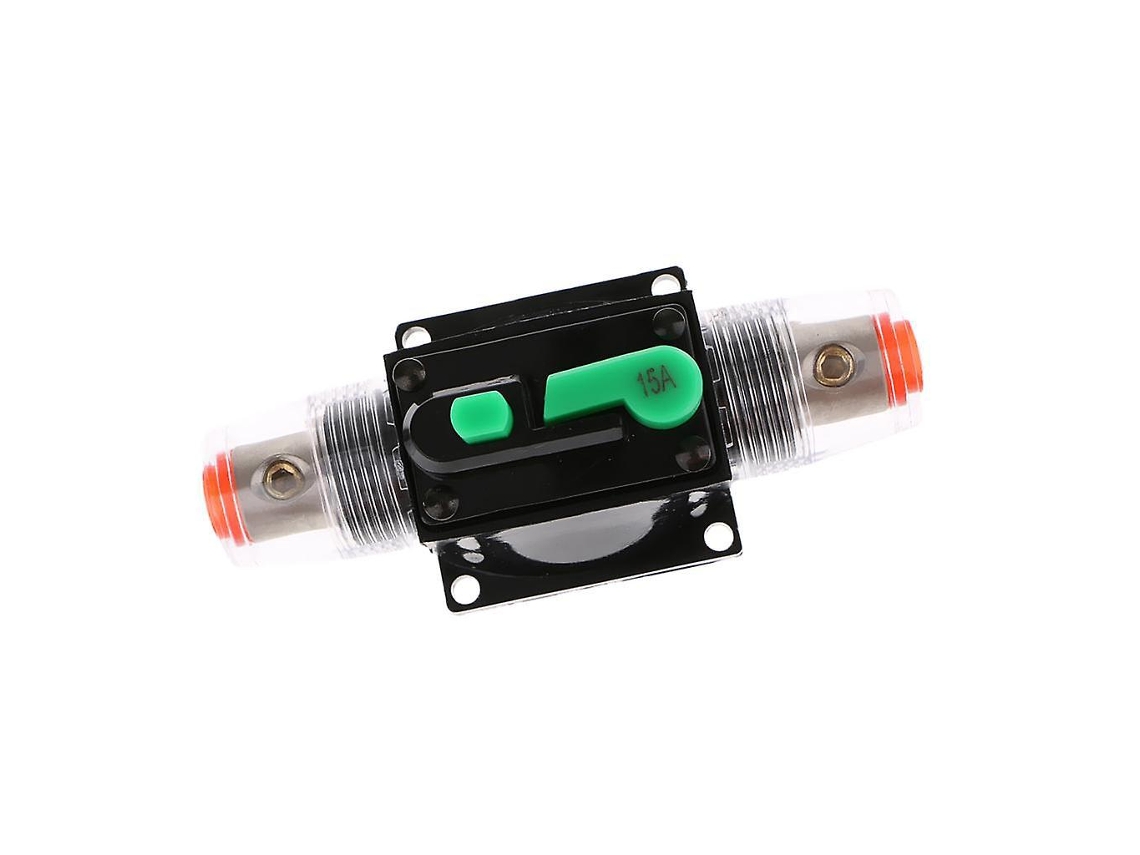 Interruptor De Reinicialização Manual Em Linha Fusível De Áudio Estéreo Automotivo 12v/24v/32v 15a Slowmoose