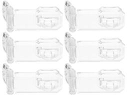Conjunto De 6-fechos Acrílico Transparente Com Dobradiça, Fecho De Segurança Para Armários E Gavetas, Fecho De Encaixe