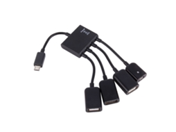 Mali hub Otg Usb Micro com 4 Portas Adaptador Cabo para Tablet e Smartphone Android