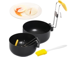 Cozedor De Ovos Em Aço Inoxidável, 2 Peças, Novo Cozedor De Ovos Elétrico Dobrável Com Alças Para Pendurar, Antiaderente, Utensílios De Cozinha