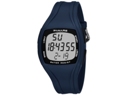 Relógio Masculino Multifuncional Luminoso Resistente À Água com Pulseira de Pu (azul)