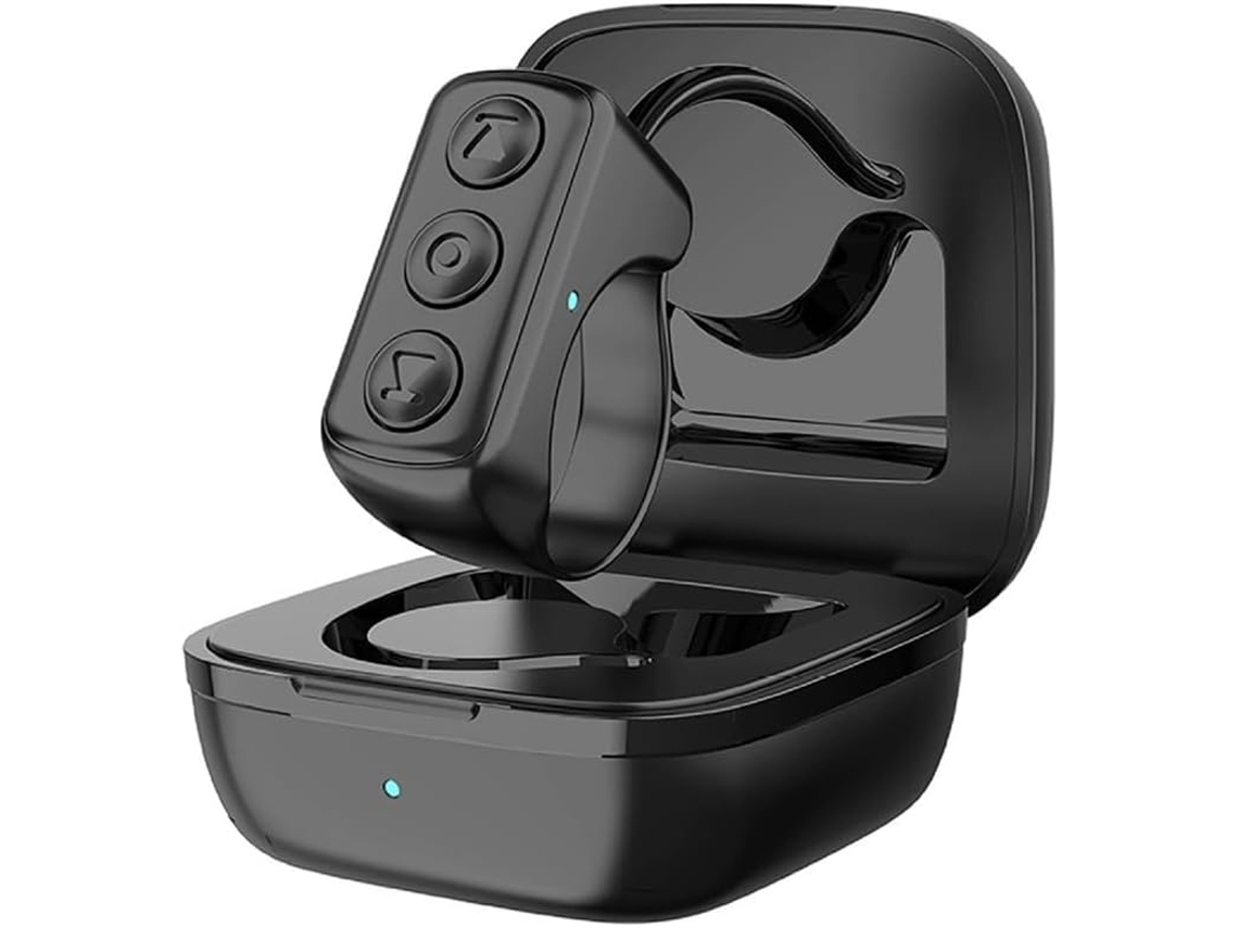 Aundhegrtt Controlador De Câmera Com Virada Automática De Páginas, Comando Para Telemóvel, Bluetooth, Preto