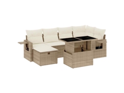 Garden Sofa Set, Garden Sofa Sets Vidaxl Bege Rattan / Vime (n/a)