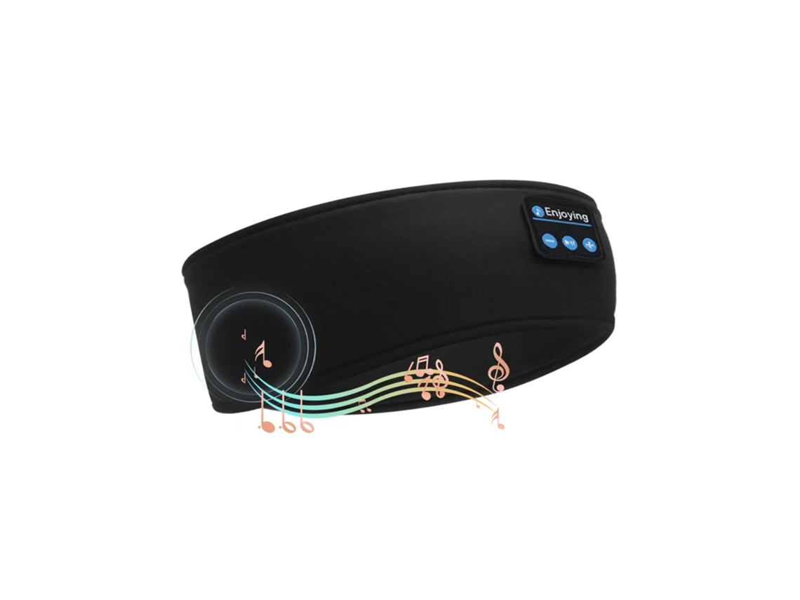 Fones Bluetooth Headband Preto para Dormir Exercício Sono Lateral Relaxamento Áudio Estéreo Hd ZYBLSSBB
