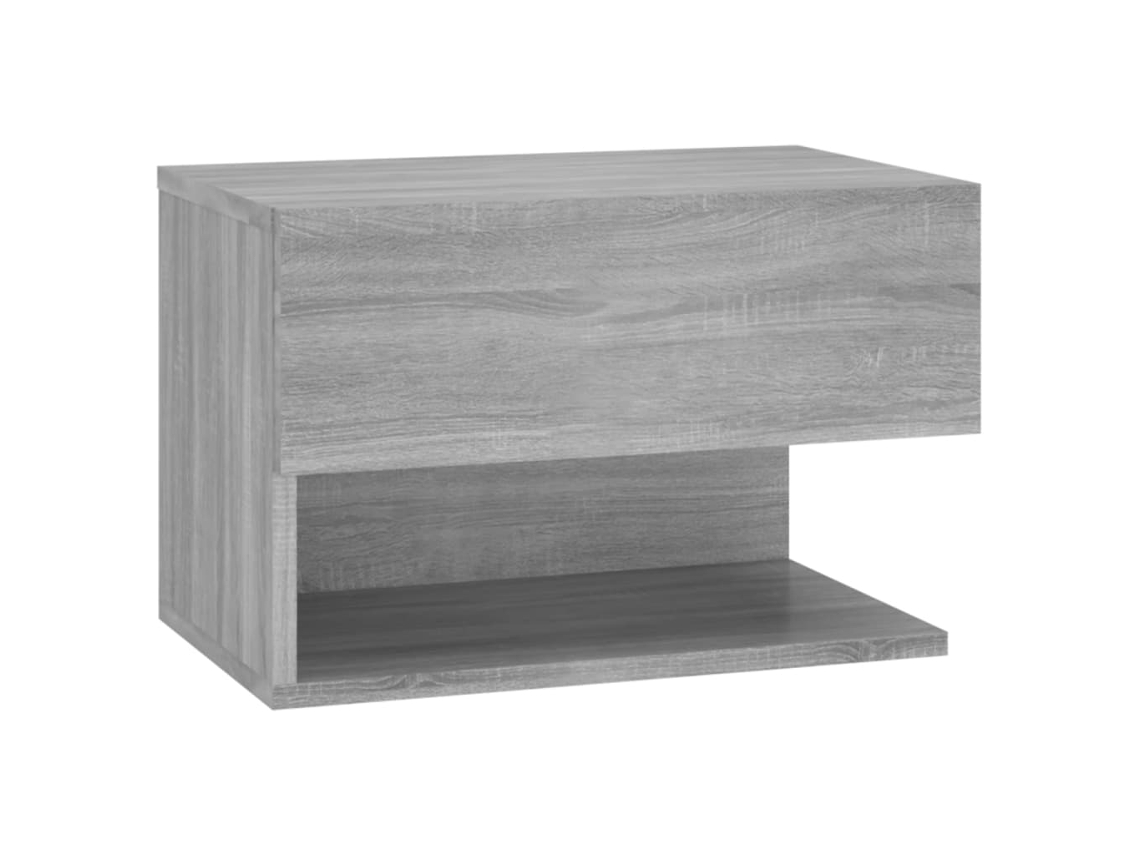 Wall-mounted Bedside Cabinet, Wall-mounted Bedside Cabinets Vidaxl Cinzeto Madeira Processada (n/a)