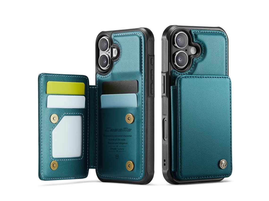 Capa Para Iphone 17 Com Compartimento Para Cartão E Proteção Rfid.