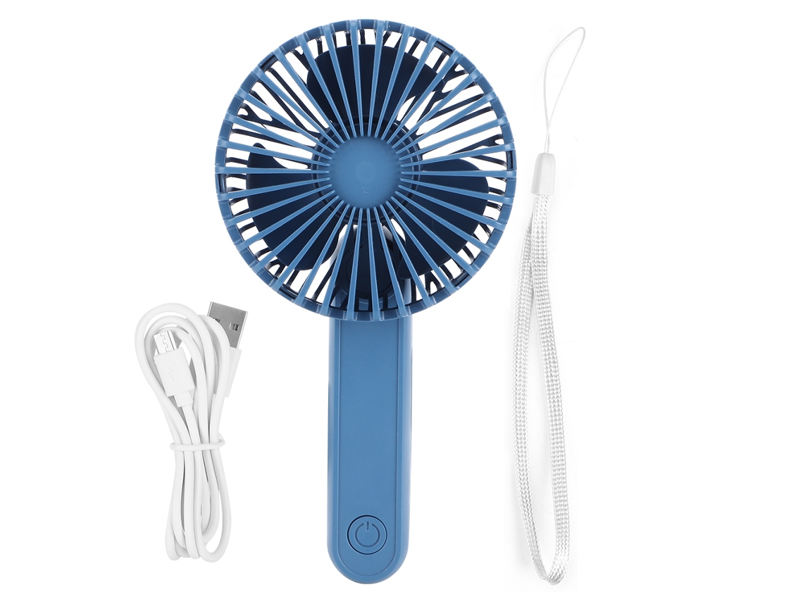 Venteador Plegable Portátil Usb Azul para Verão Casa Escritório Viagem
