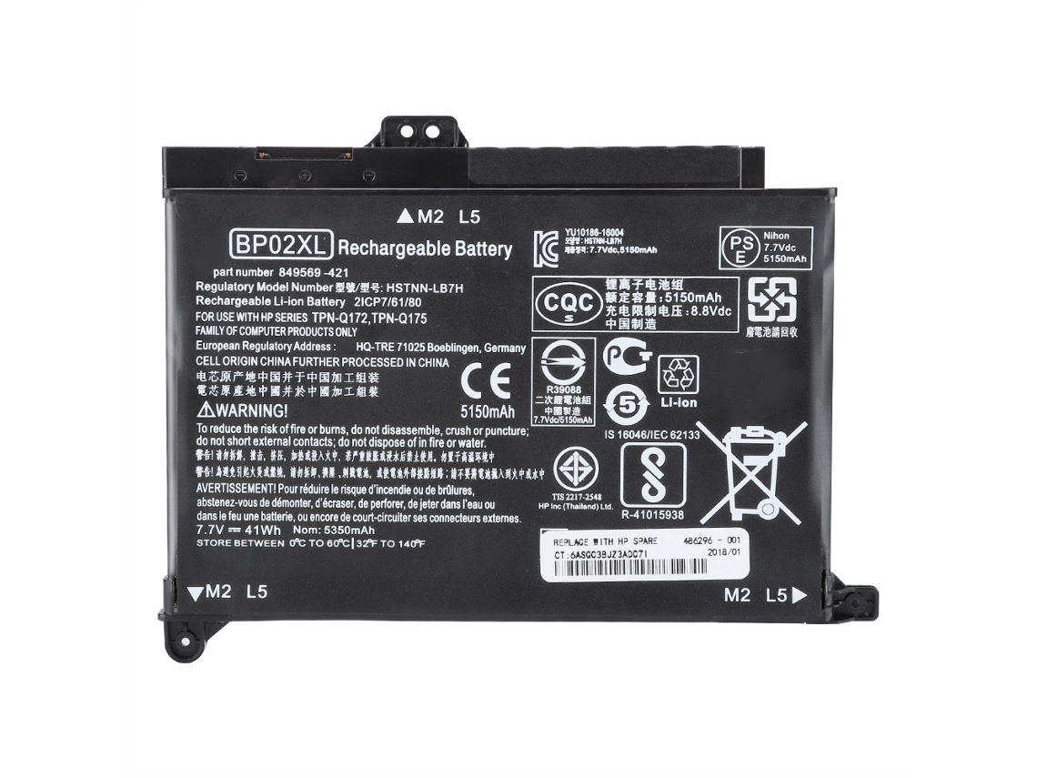 Bateria De Notebook (fontede Energia Estável, Vida De Bateria Duradoura) Bateria Hp Bp02xl