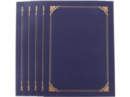 Tidtaleo 5pcs Capa De Certificado Em Papel Azul Para Diplomas E Documentos Multiuso E Prática Para Guarda Na