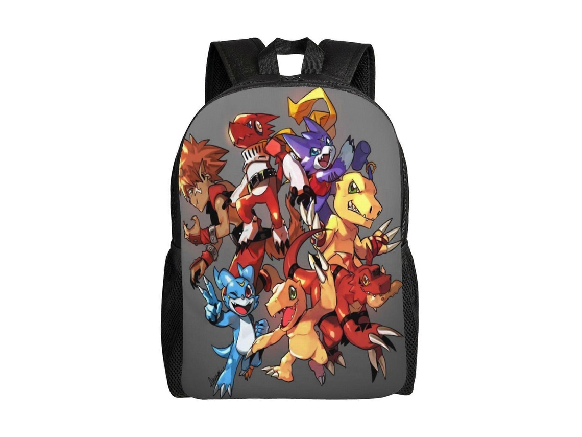 Mochila De Estudante Digimon R170, Leve E Durável, À Prova Dágua E Com Alça De Ombro Ajustável. Olysi Shop