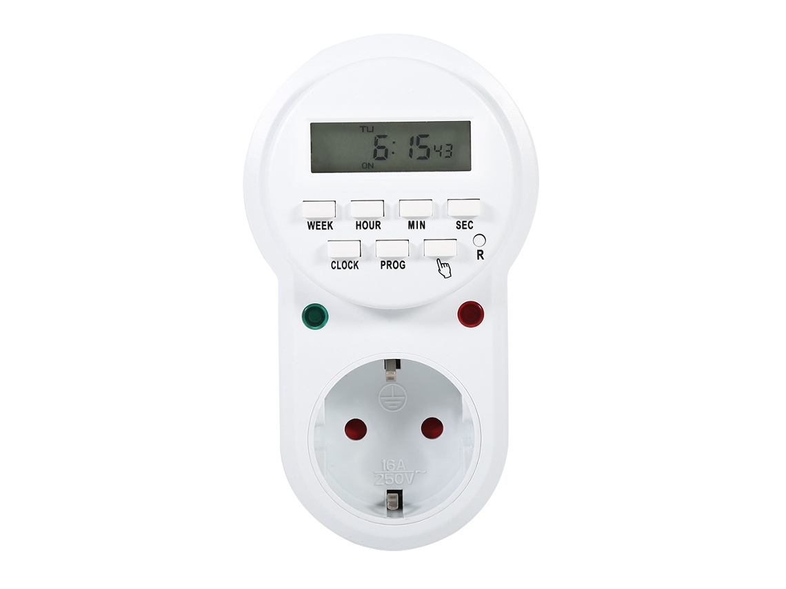 Laxiscreed Tomada Com Interruptor E Temporizador Programável Para 230v, Compatível Com Padrão Ue
