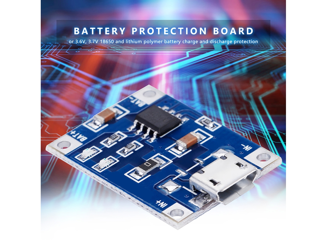 Laxiscreed Módulo De Proteção Para Carregamento De Baterias Lithium Micro Usb 1a