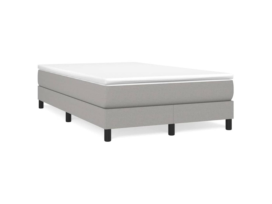 Cama com Molas/colchão 120x200 Cm Tecido Cinza claro MAISON EXCLUSIVE