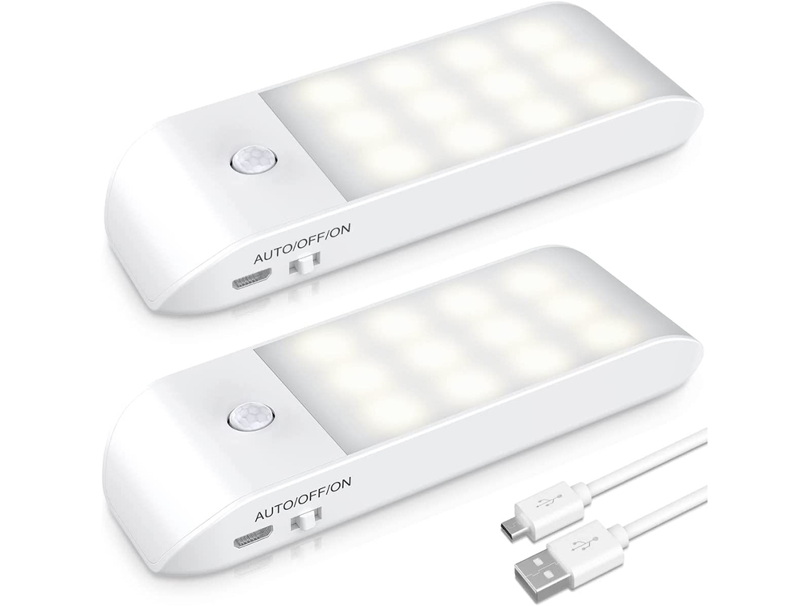 Luz Noturna Pack 2 Usb Sensor