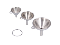 3pcs Mini Funil de Aço Inoxidável para Óleo Vinagre Vinho Tempero Molho