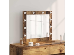 Vidaxl Espelho De Vaidade Madeira Antiga 60 X 55 X 18 Cm Retangular