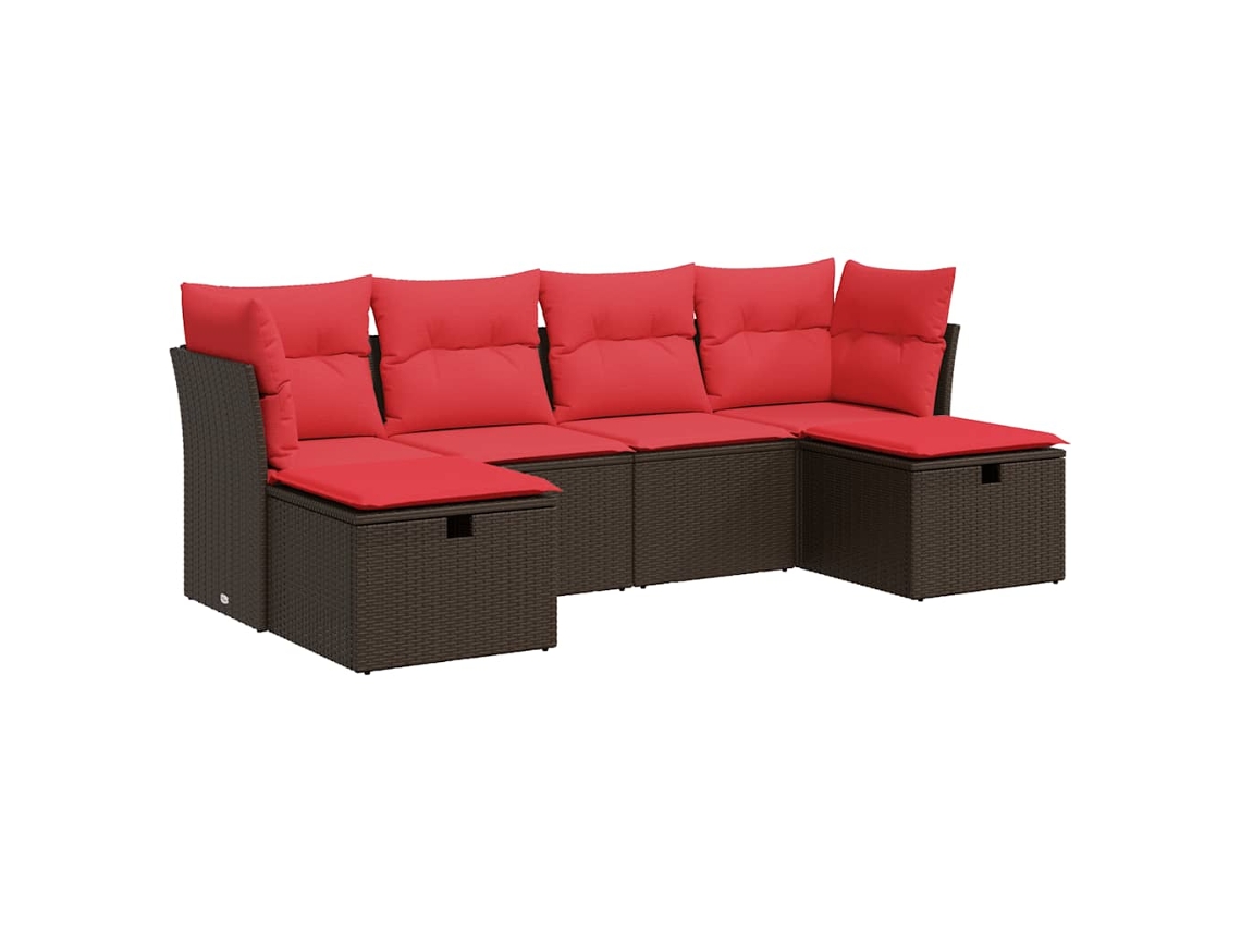 Garden Sofa Set, Garden Sofa Sets Vidaxl Marrom Rattan / Vime (n/a)