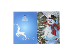 Cartão de Natal com Pintura de Strass Diy Hk008