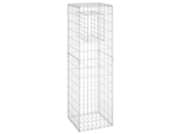 Gabion Basket Post, Gabion Basket Posts Vidaxl Prateado Ferro (40 X 40 X 140 Cm)