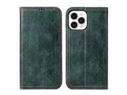 Capa Para Iphone 15 Pro Pele Sintética Azul