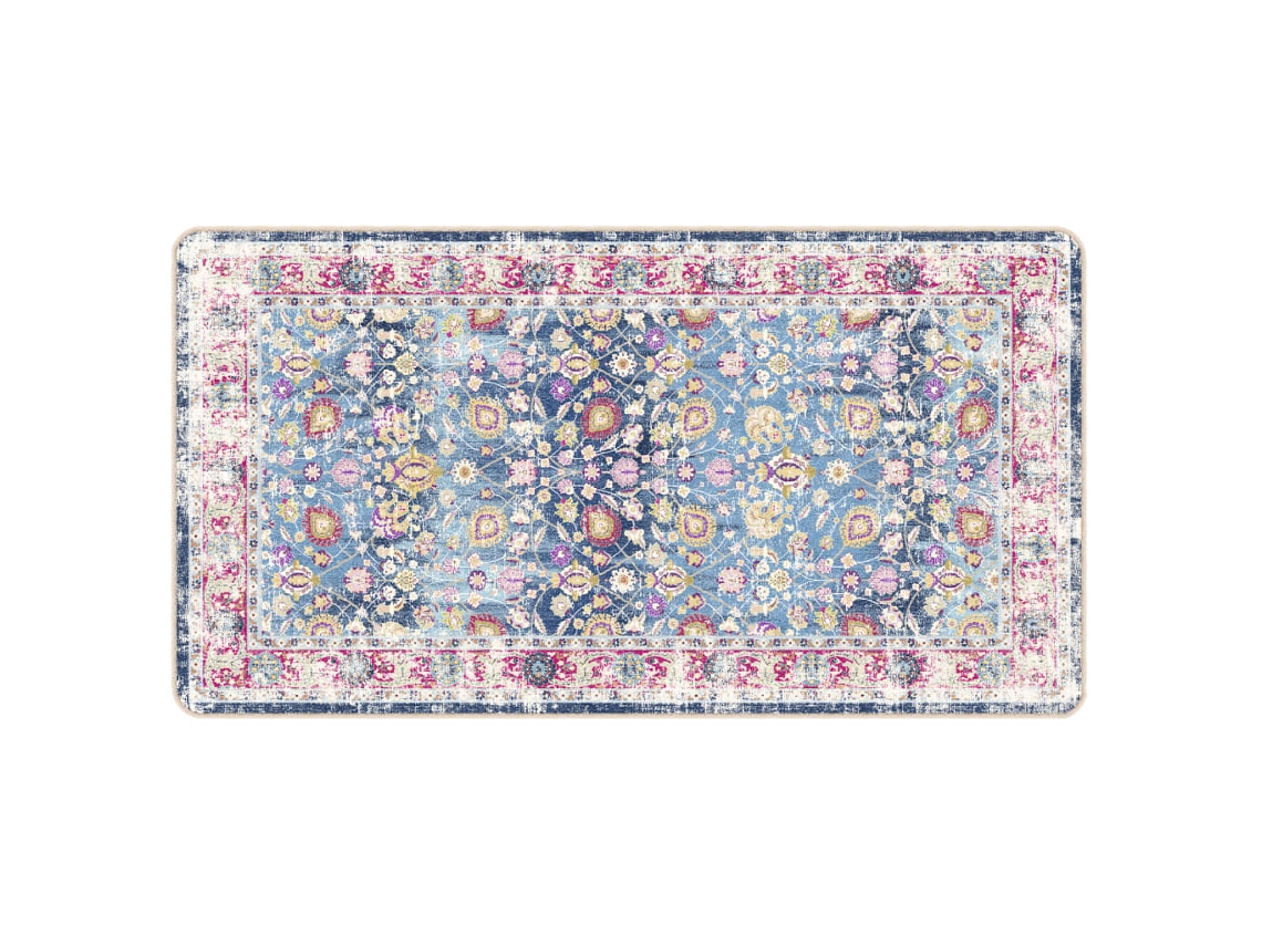 Rug, Rugs Vidaxl Azul Poliéster (80 X 150 Cm)