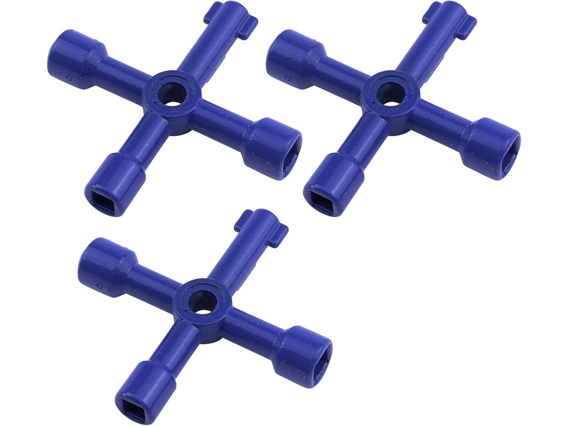 Chave Triangular/quadrada, Para Válvula De Medidor, Azul, 3 Peças Igvtrade
