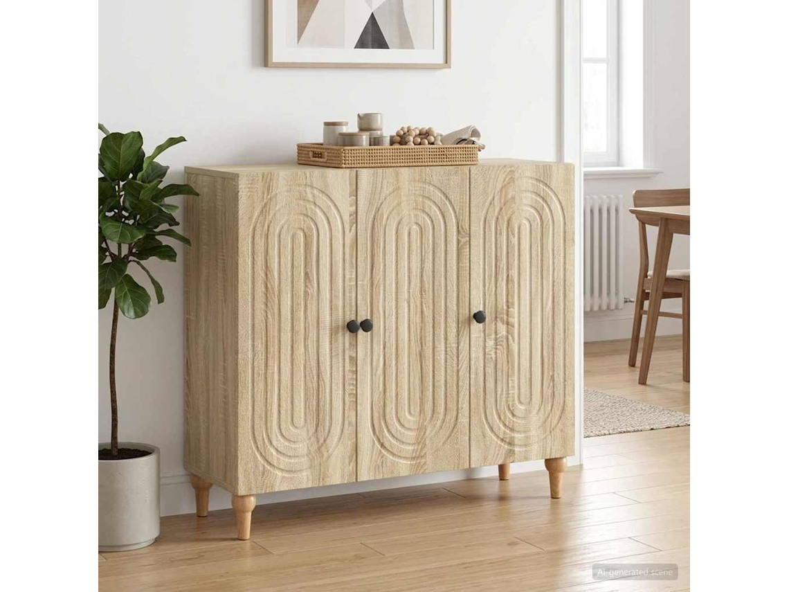 Vidaxl Buffet Carvalho Sonoma 89 X 34,5 X 80 Cm Derivados De Madeira