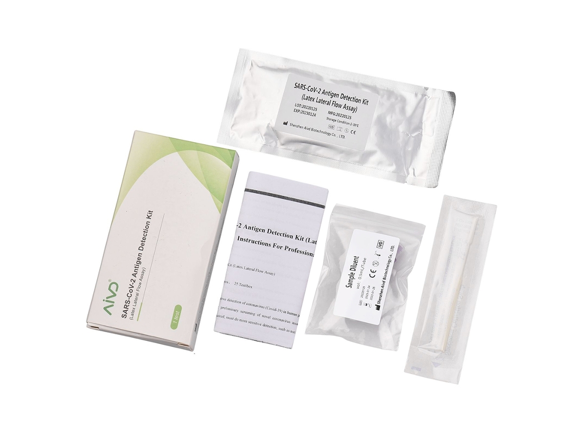 Kit de teste rápido de antígeno COVID-19 auto-teste domiciliar com swab de garganta, resultado em 15 minutos, alta precisão S/MARCA