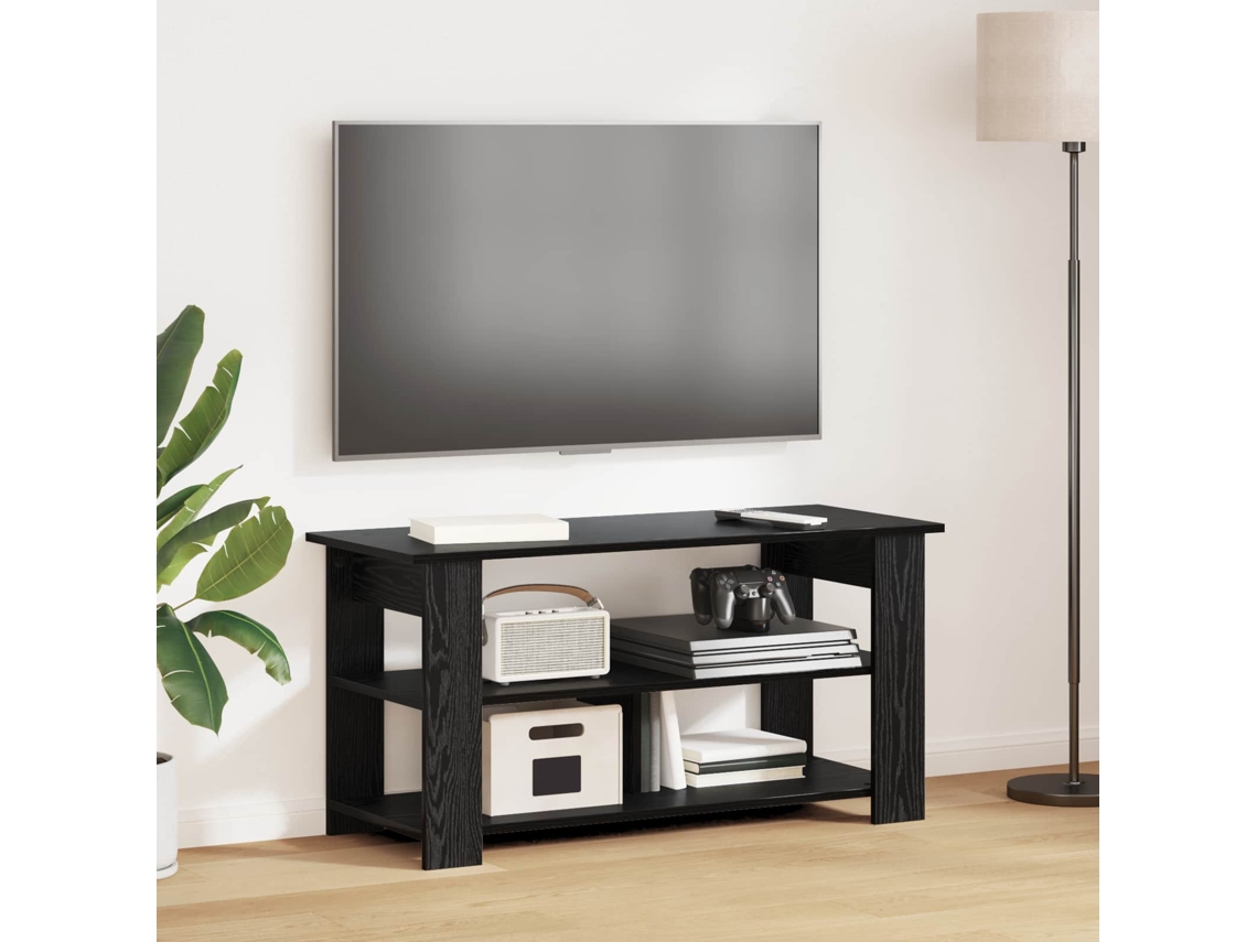 Vidaxl Suporte De Tv Carvalho Preto 100 X 40 X 50 Cm