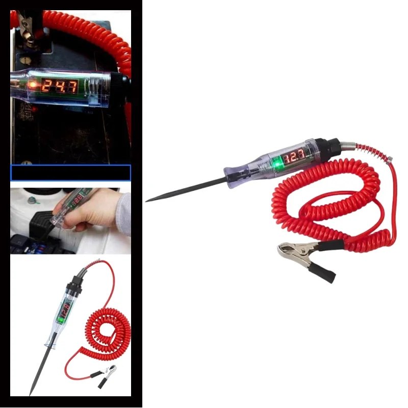 Caneta De Teste De Circuito Automotivo, 6-24v, Para Carro E Caminhão, Display Led, Digital