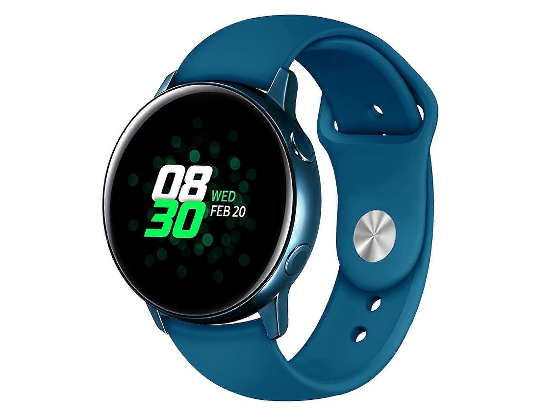 Pulseira De Silicone Monocromática Para Samsung Galaxy Watch Active 20mm (branco Cremoso)