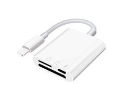 Adaptador Inovador De Dois Slots, Leitor De Cartão Sd E Micro Sd Para Iphone E Ipad, Conectividade Lightning E Usb C, Transferência Rápida De Dados, C