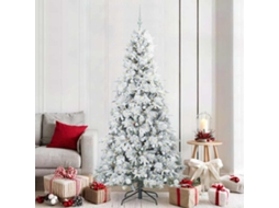 Vidaxl Árvore De Natal Articulada Artificial Branco 210 Cm Pe E Pvc