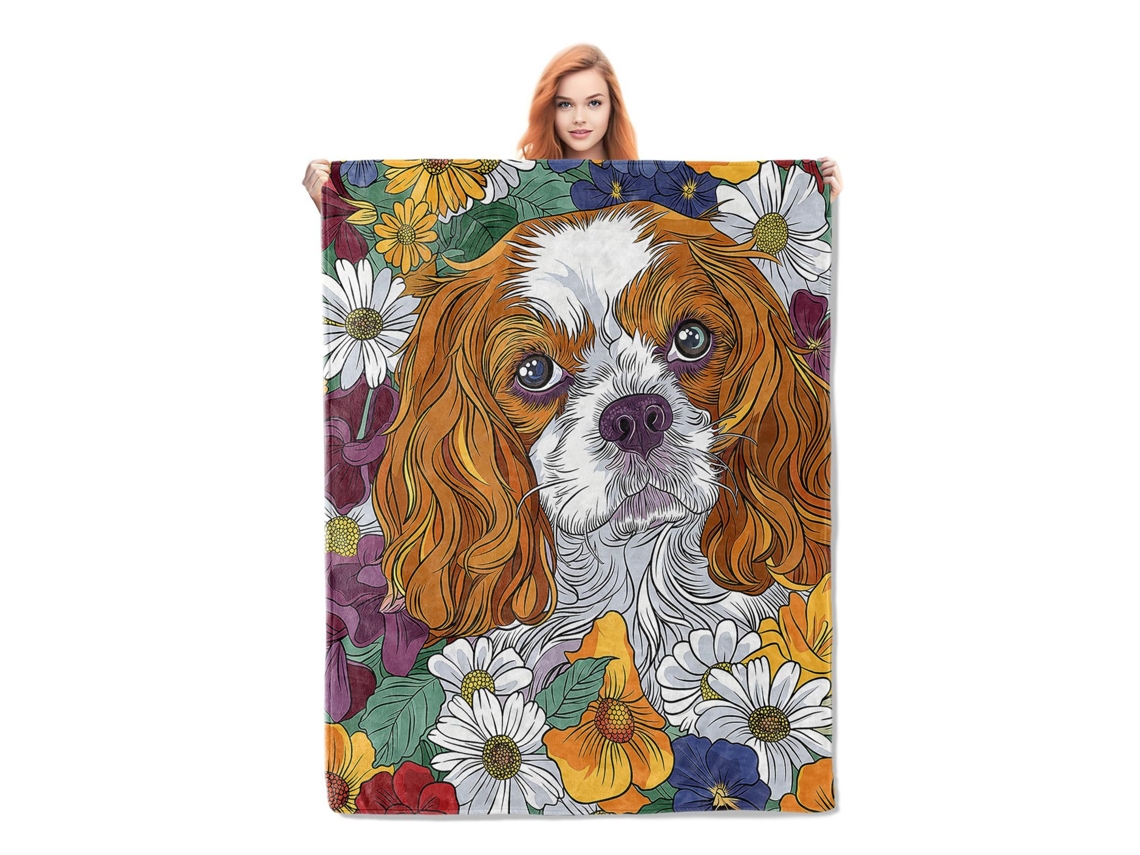 Mantas Românticas De Flanela, Macias, Confortáveis ​​e Leves Para Quarto, Sofá, Cama, Para Amantes Do Terror, 100x150cm Cão Hexinyigjly