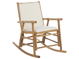 Mecedora De Jardín Beliani Frigole De Bambú Marrón 56x42x87