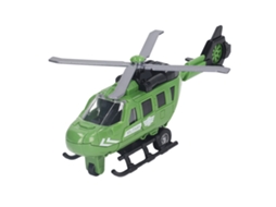 Modelo de helicóptero em liga metálica fundida da ATS, brinquedo de avião com simulação de inércia para meninos e meninas, 22,6 cm (8,9 polegadas).