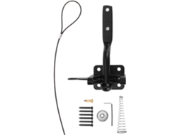 Fechadura De Segurança Aramox Em Aço Carbono Escovado Para Portas Internas Residências Modernas, Preta, 11, 7cm X 6, 1cm