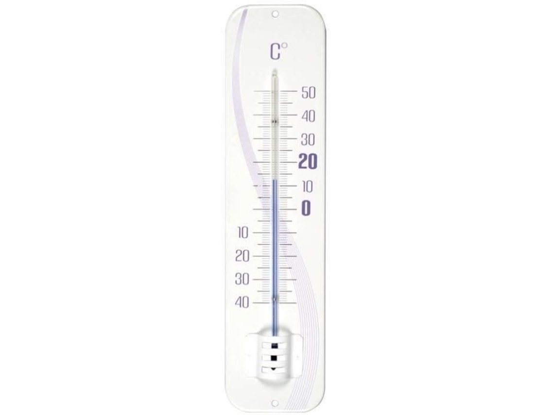 Termômetro De Metal Decorado L 28,5cm Branco Stil